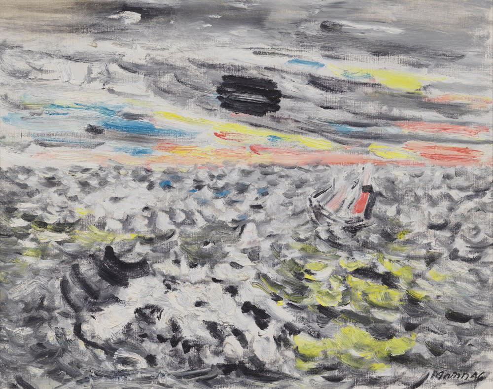 John Marin, Movement in Greys and Yellows, 1946