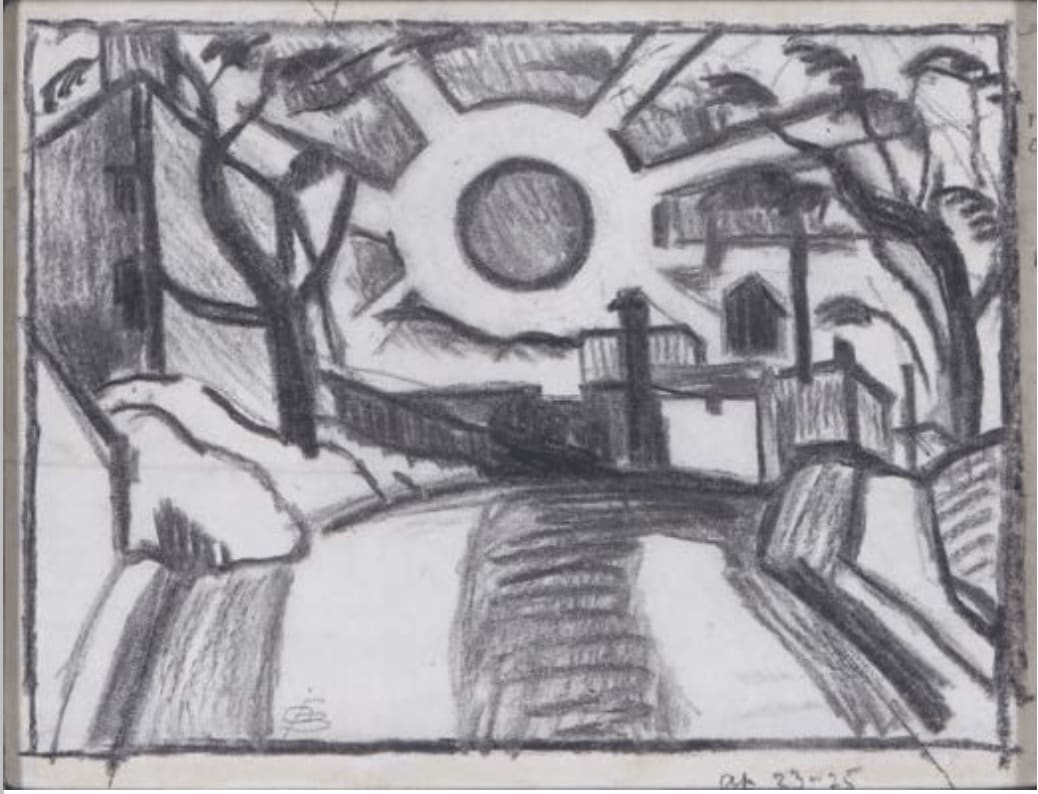 Oscar Bluemner, Sketch for "Sunset", 1925