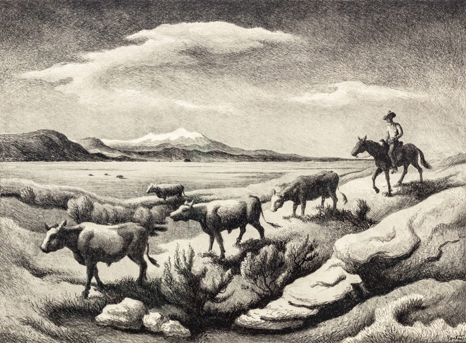 Thomas Hart Benton, Wyoming Autumn, 1974