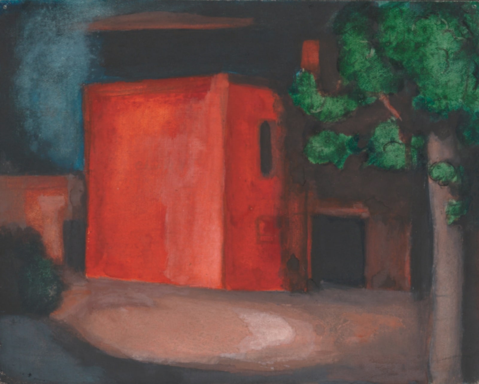 Oscar Bluemner, Study for "Red House, New Jersey", c. 1928-29