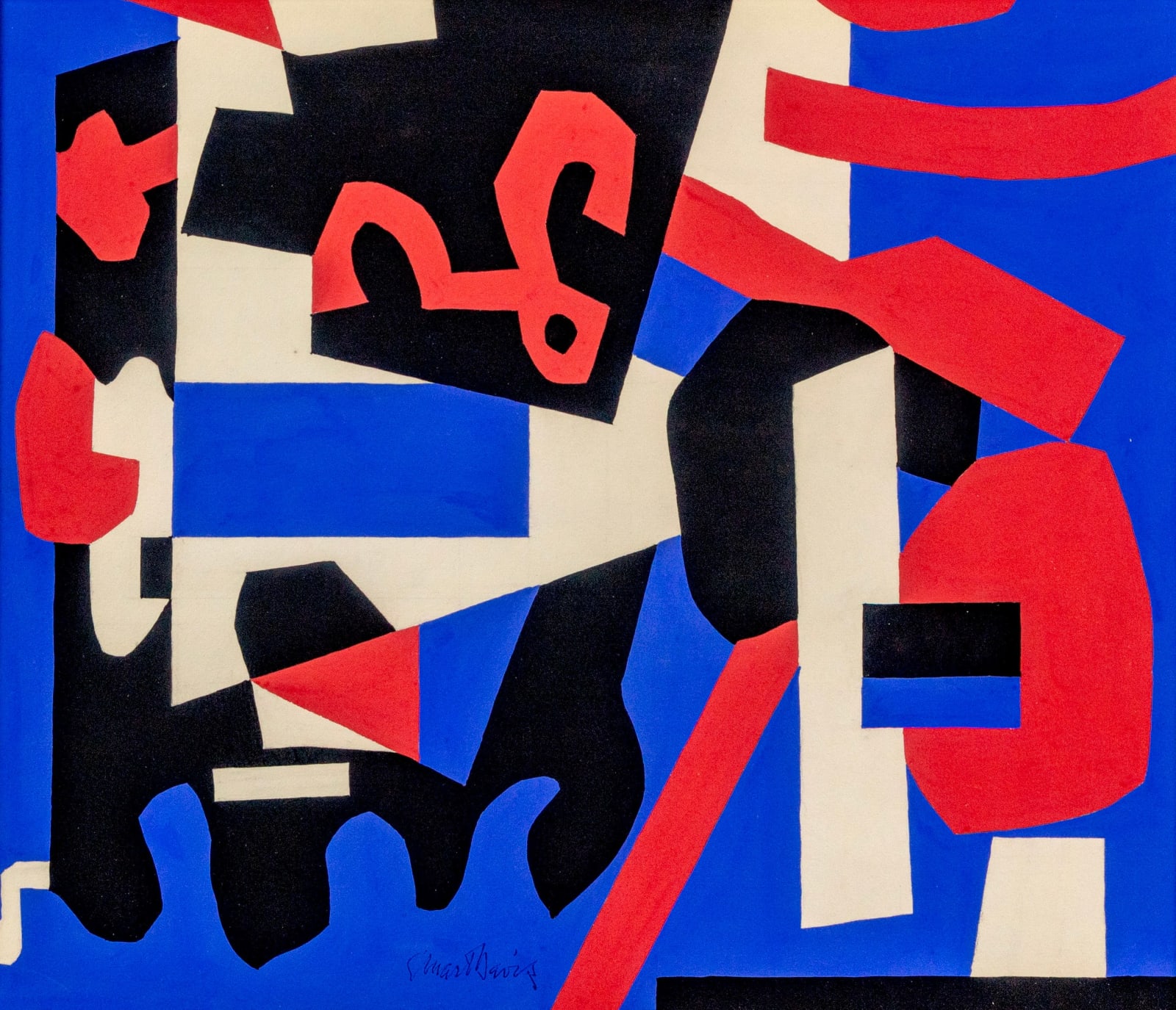 Stuart Davis, Detail Study for "Cliché", 1955