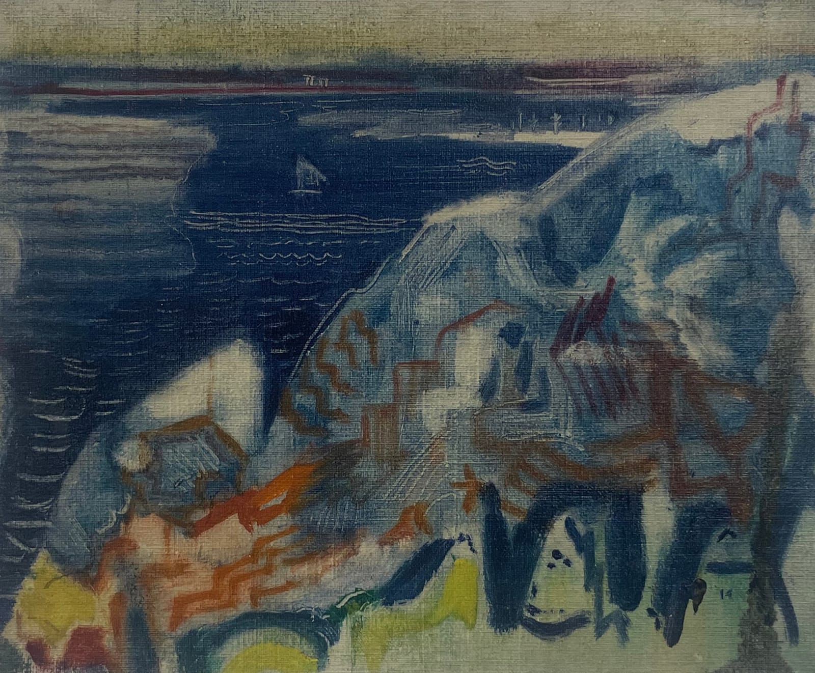 John Marin, Untitled (Seascape, Maine), c. 1915