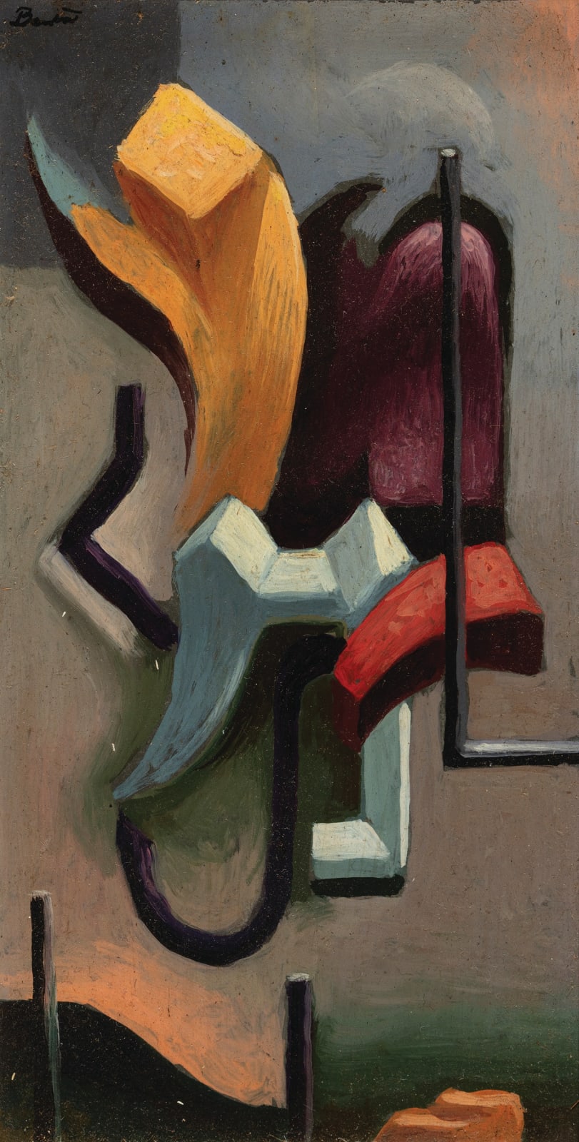 Thomas Hart Benton, Cubist Forms, c. 1944