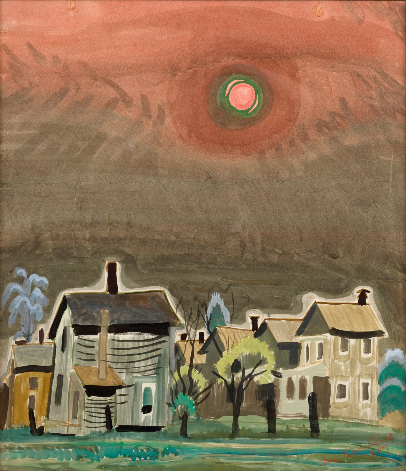 Charles Burchfield, End of Fifth Street (at Hawley Ave), Salem, Ohio, 1917