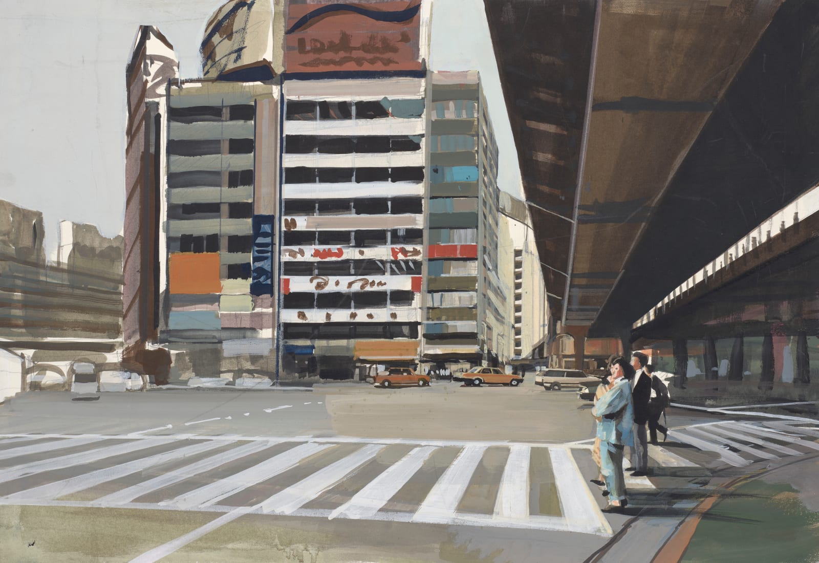 Richard Estes, Japan Street Crossing, c. 1990