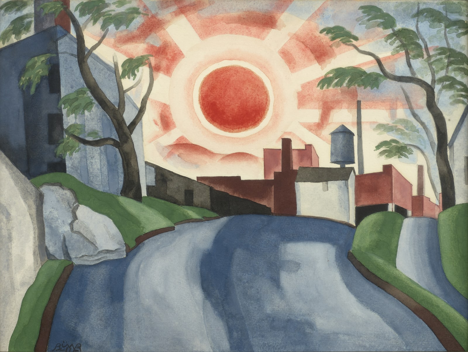 Oscar Bluemner, Sunset, 1925