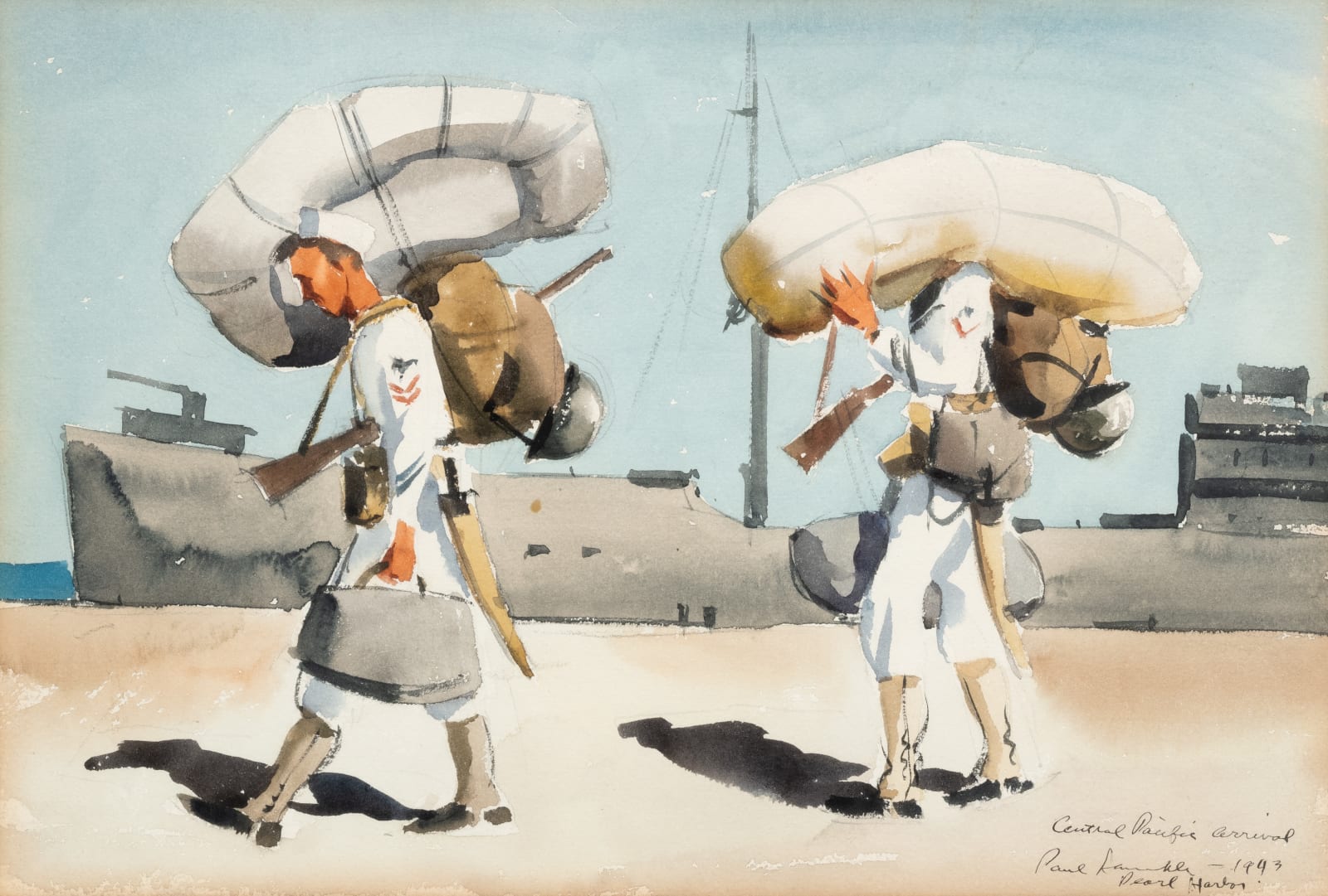 Paul Starrett Sample, Central Pacific Arrival, 1943