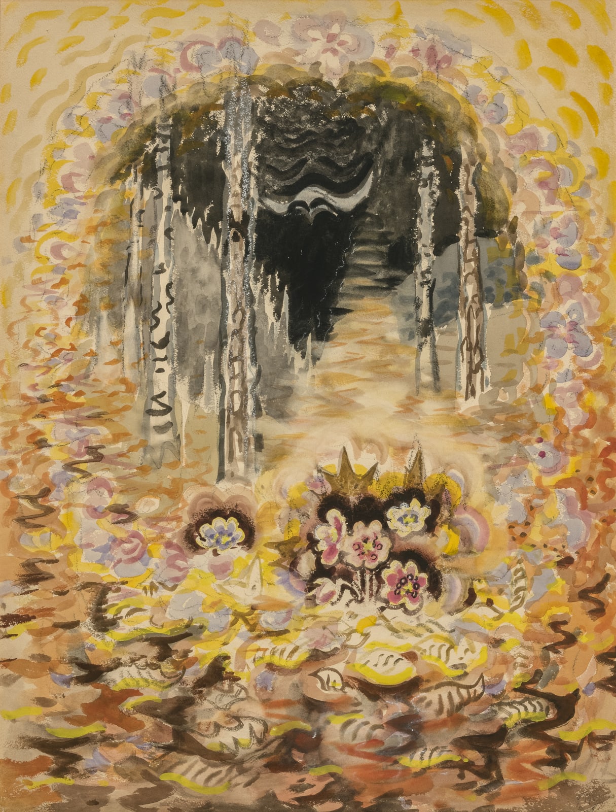 Charles E. Burchfield, The Fragrance of Spring (Bee Hepaticas), c. 1962
