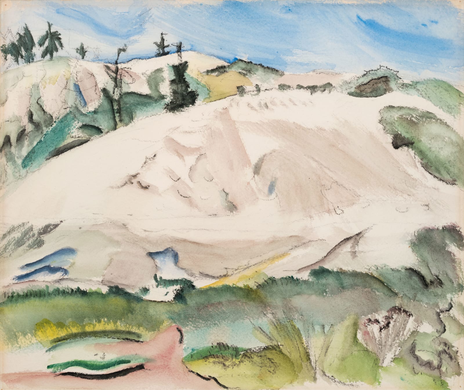 John Marin, Sand Dunes I, Small Point, Maine, c. 1917