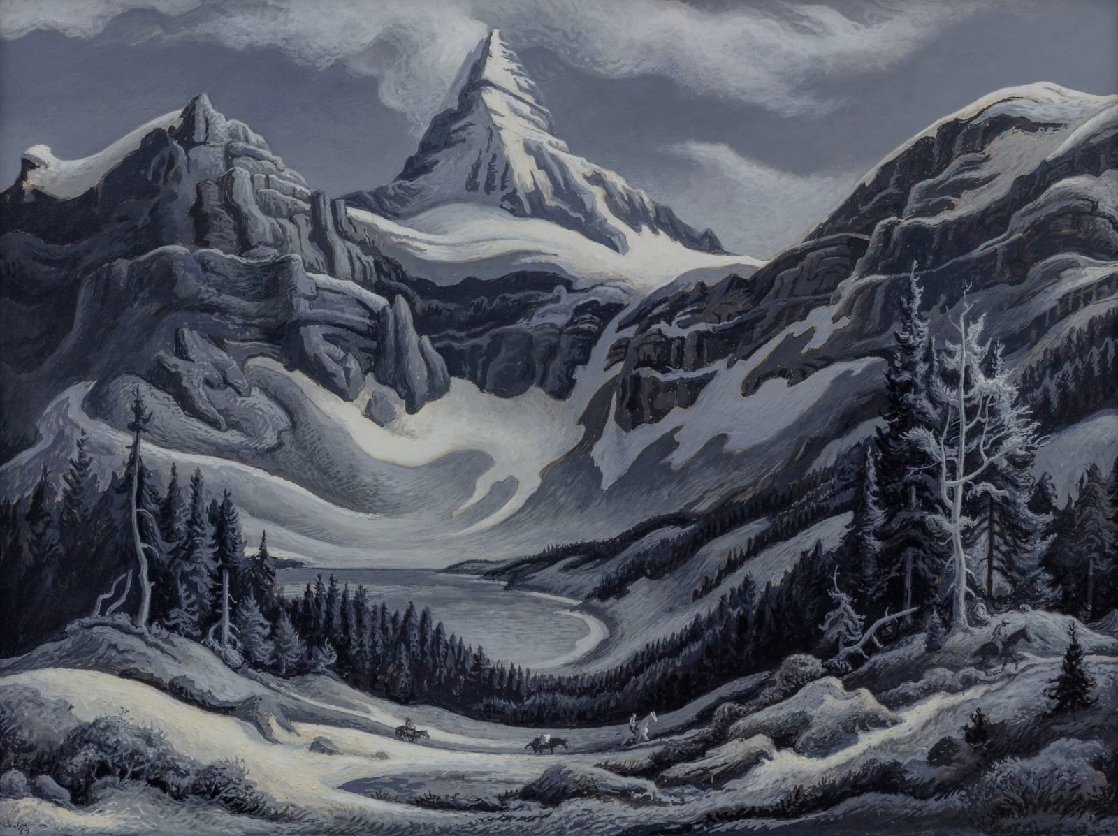 Thomas Hart Benton, Study for Trail Riders, 1964
