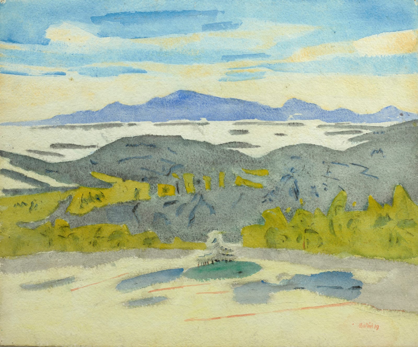 John Marin, Islands Looking Out from Deer Isle, Maine No. 2, 1919