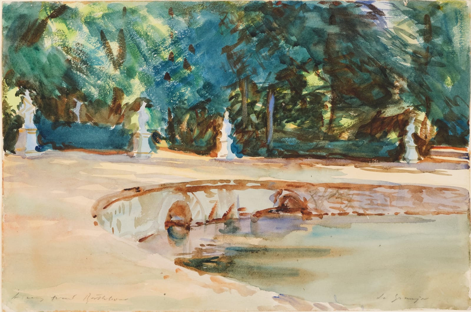 John Singer Sargent, Pool in the Garden of La Granja, c. 1903