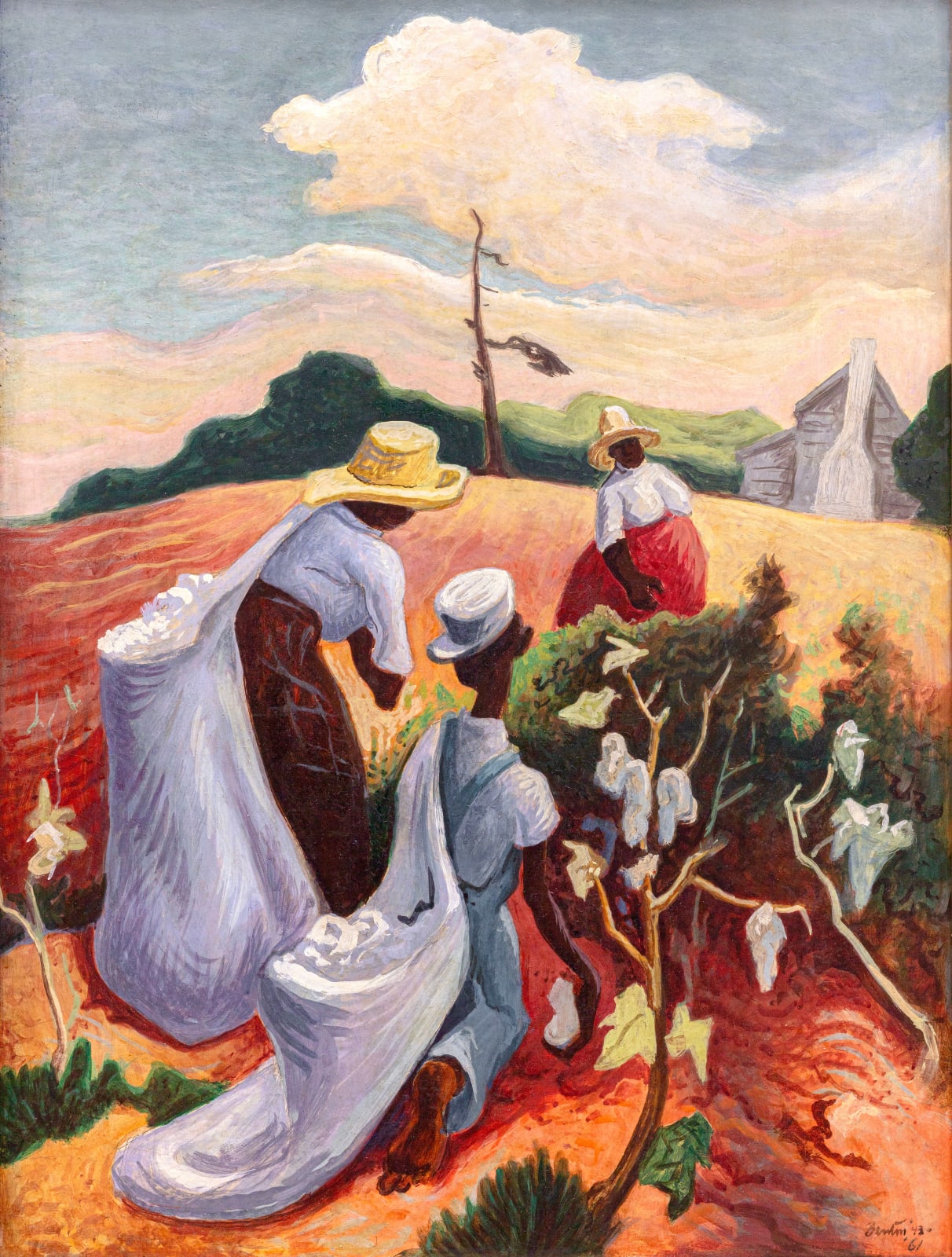 Thomas Hart Benton, Edge of the Field (Cotton Pickers), 1943-61