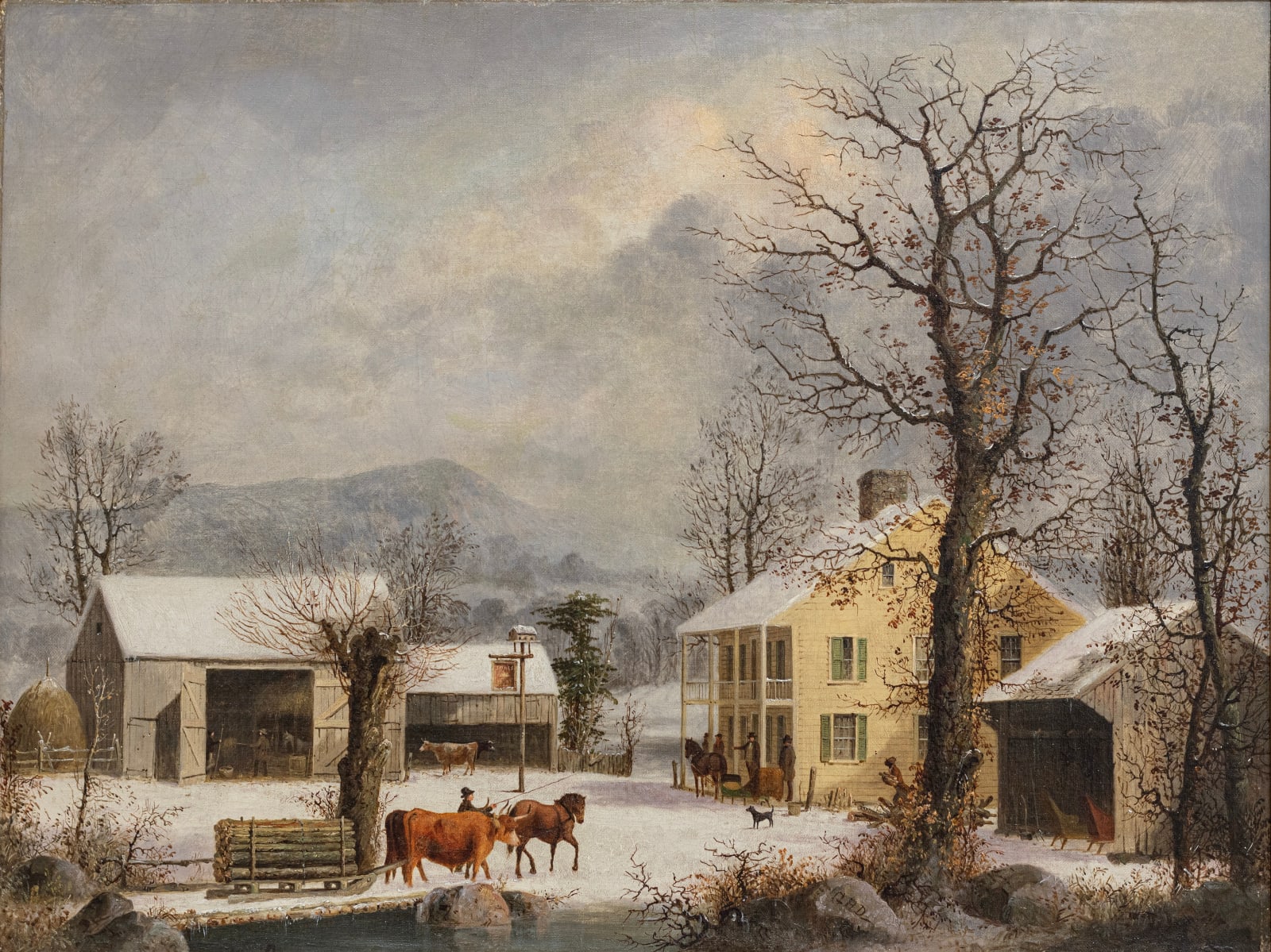 George Henry Durrie, Winter-time at Jones Inn, c. 1857-63