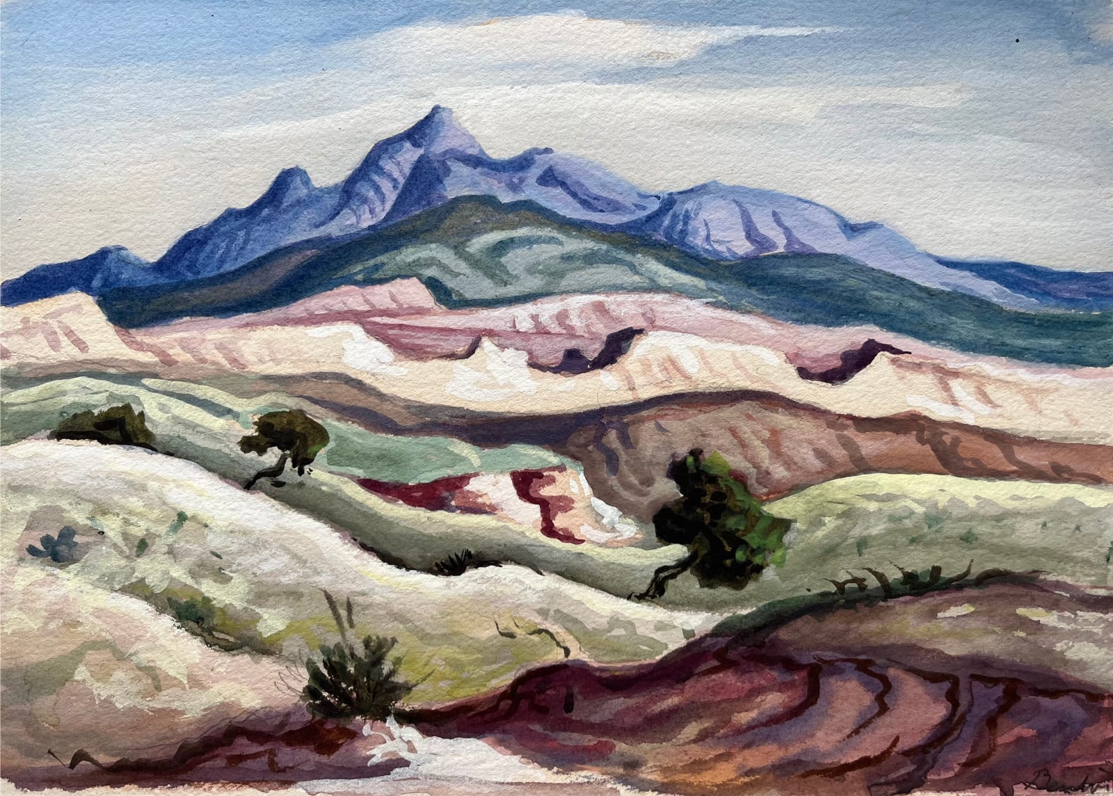 Thomas Hart Benton, Western Landscape, 1954