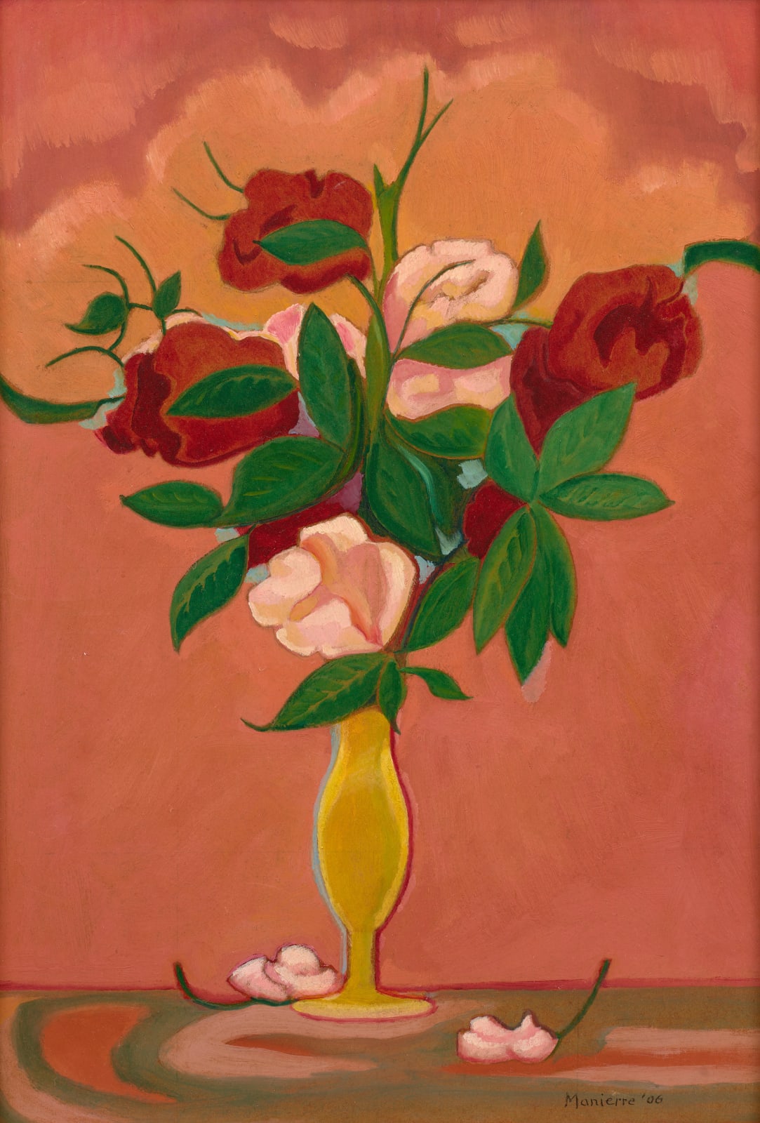 Manierre Dawson, Flowers in a Yellow Vase, 1906