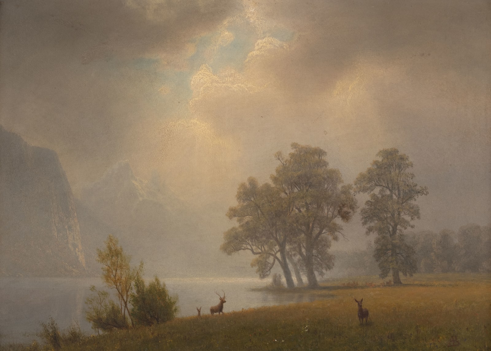 Albert Bierstadt, View in the Sierras, undated