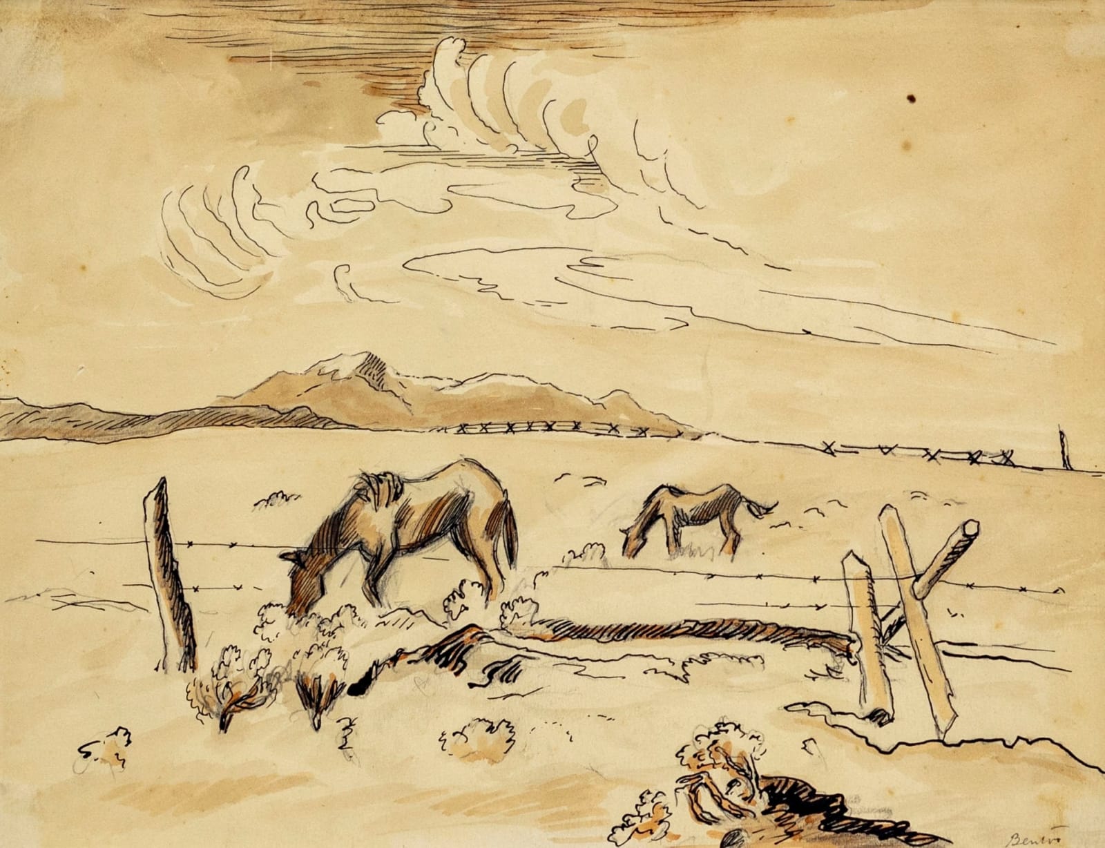 Thomas Hart Benton, Wyoming Landscape