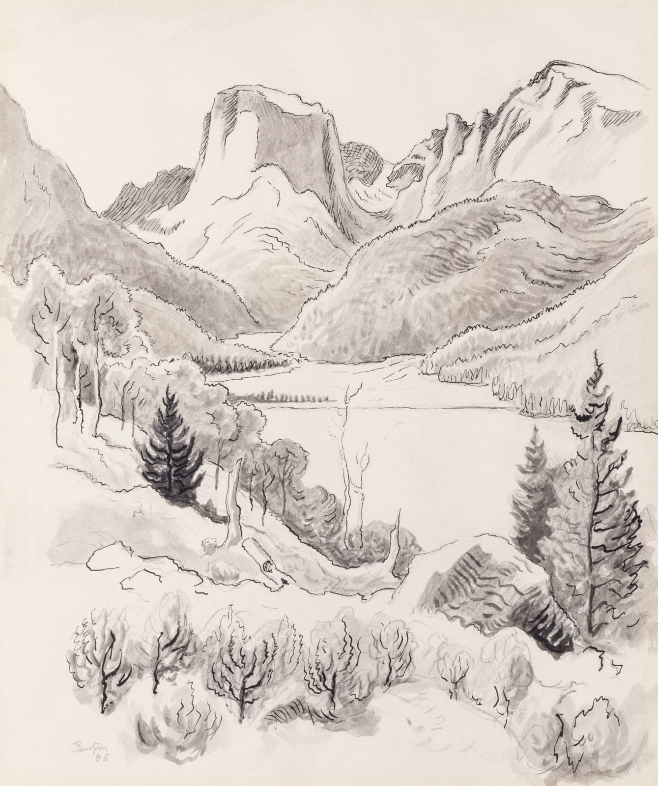 Thomas Hart Benton, Mountain Lake, 1965