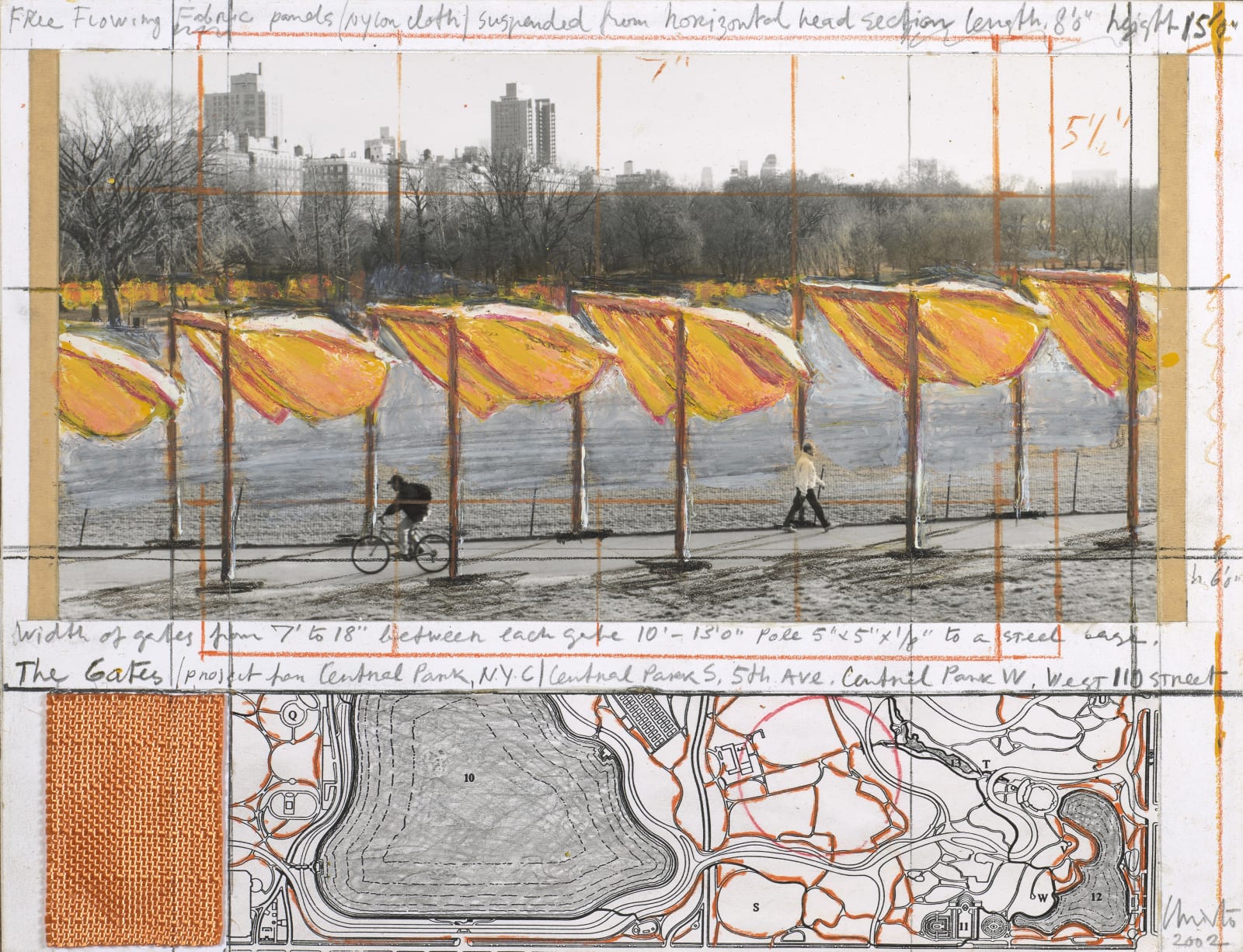 Christo, The Gates (Project for Central Park, New York City), 2002