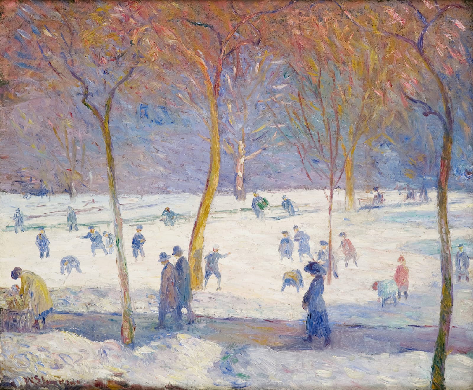 William J. Glackens, Snow in the Square, c. 1910