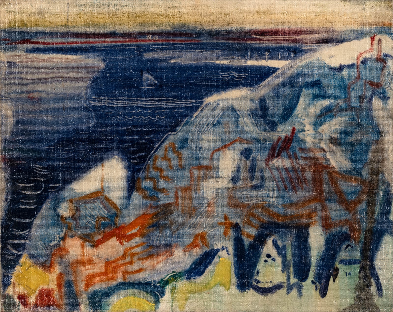John Marin, Untitled (Seascape, Maine), c. 1915