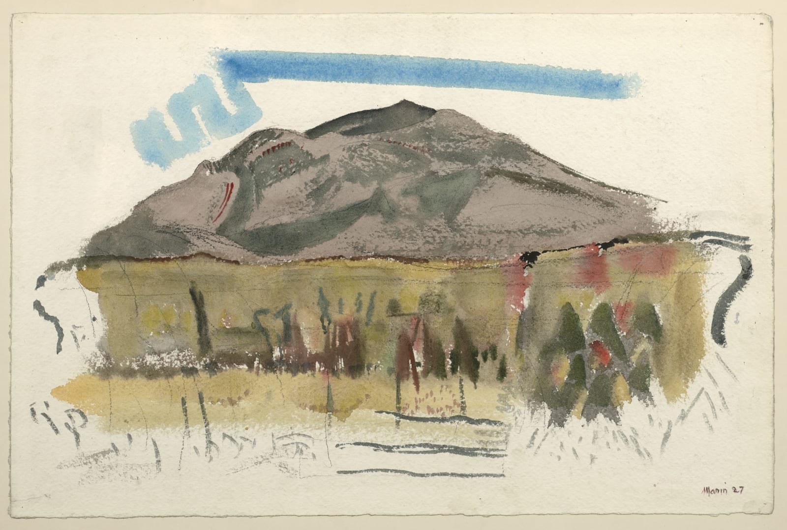 John Marin, White Mountain Country, Autumn No. 44, Franconia Range, The Mountain No. 1, 1927