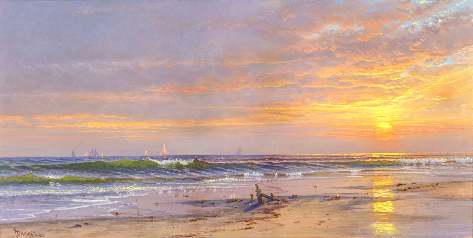 Alfred T. Bricher, Sunset at Narragansett, 1875