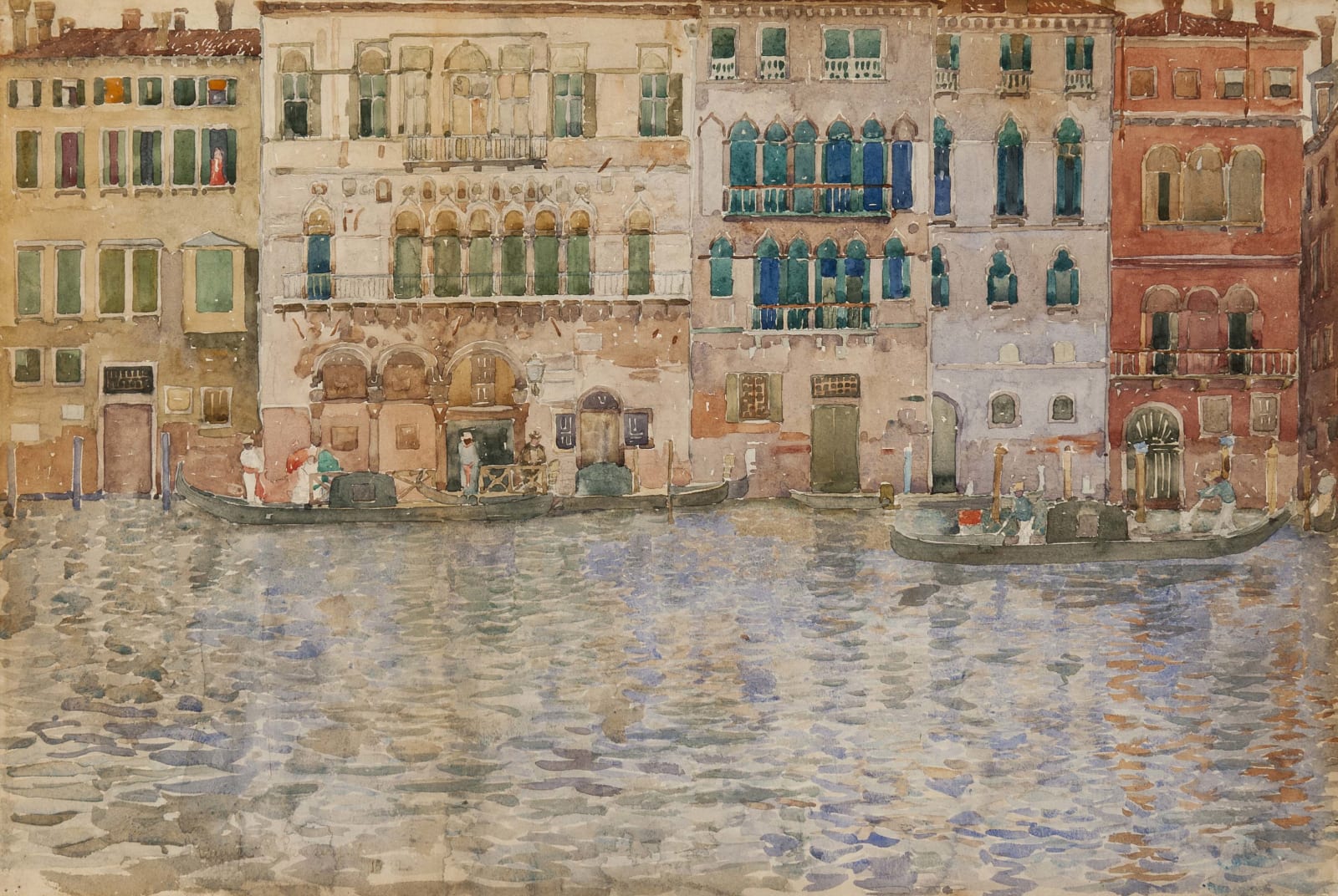 Maurice Prendergast, Venetian Palaces on the Grand Canal, 1899