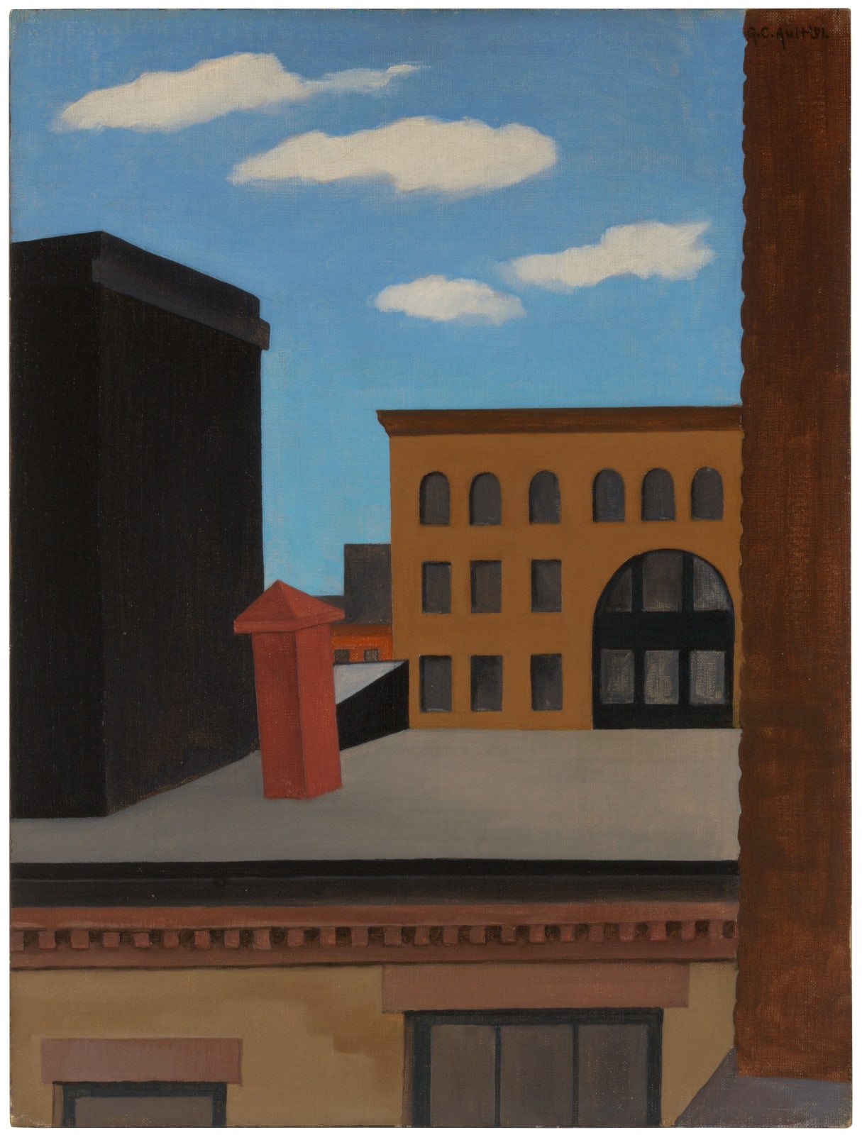 George C. Ault, Greenwich Village Rooftops, 1931