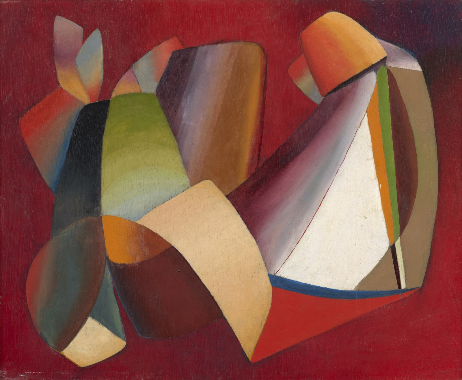 John Ferren, #2 Composition on Red, 1936