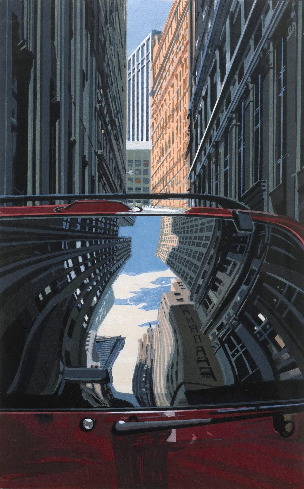 Richard Estes, Downtown Reflections, 2001