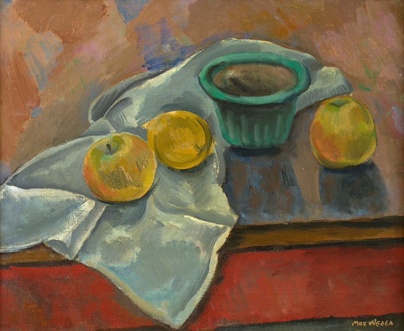 Max Weber, Napkin and Apples, 1920