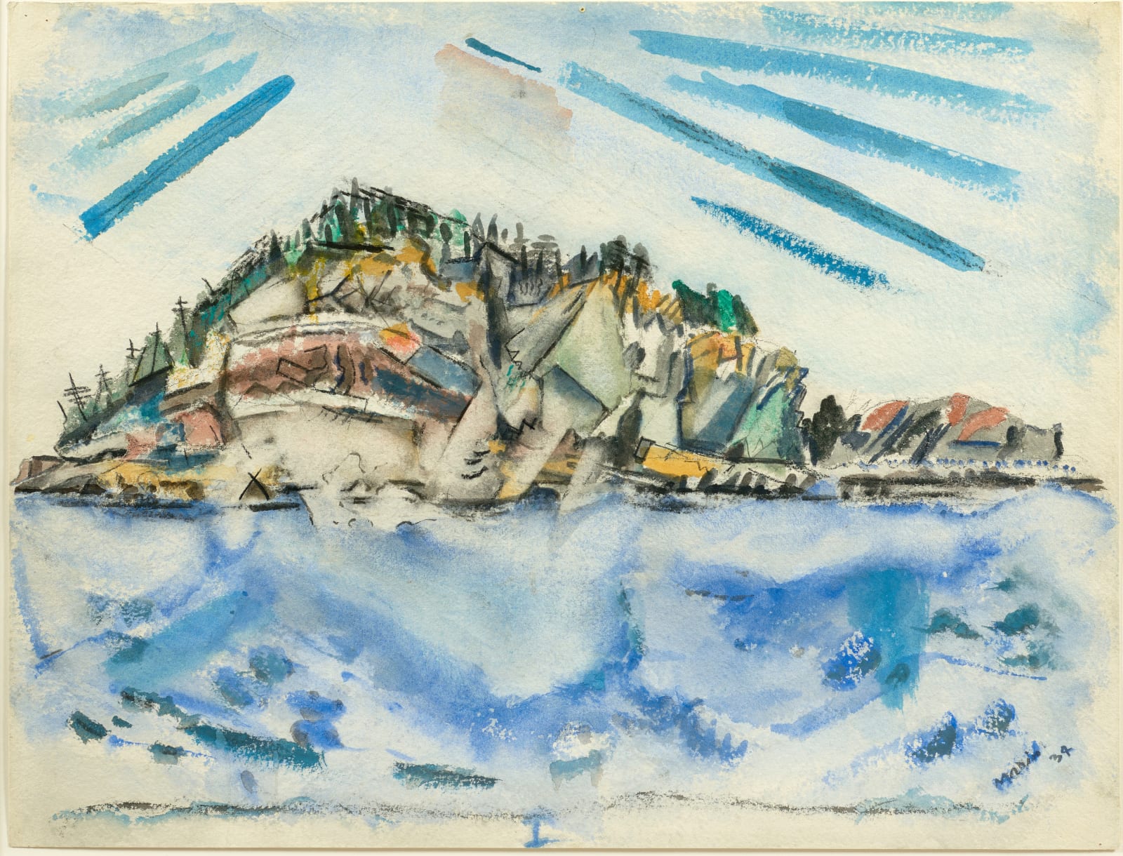 John Marin, Island (Ship's Stern), 1934