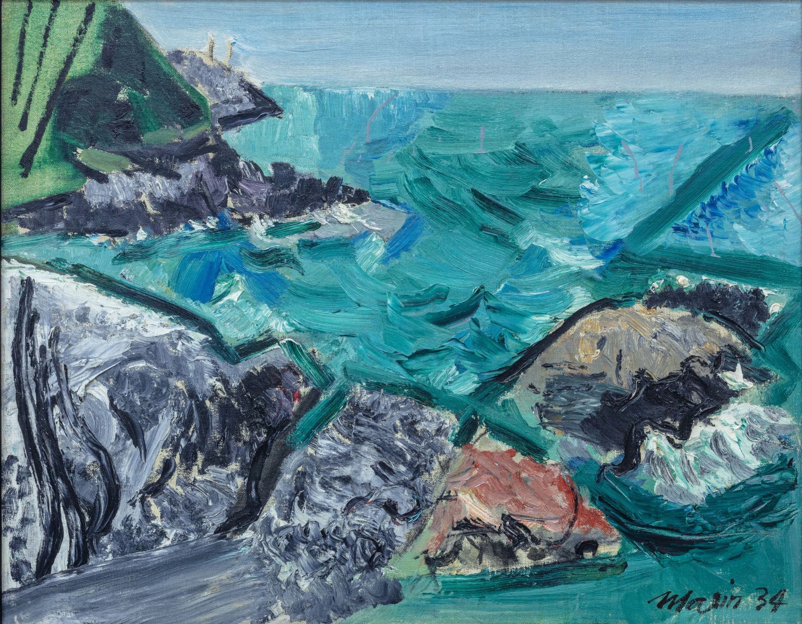 John Marin, Off Cape Split, Maine I, 1934