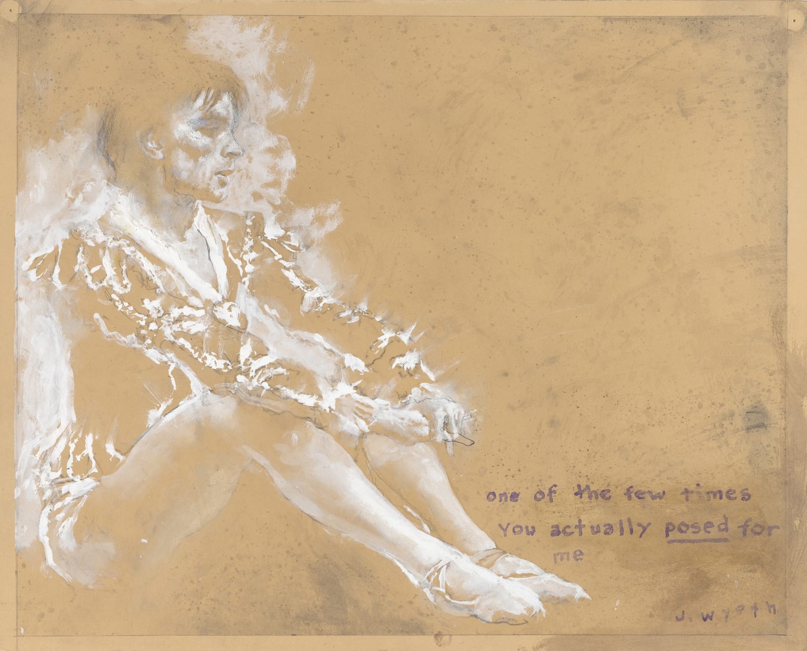 Jamie Wyeth, One of the Few Times You Actually Posed for Me, c. 1977