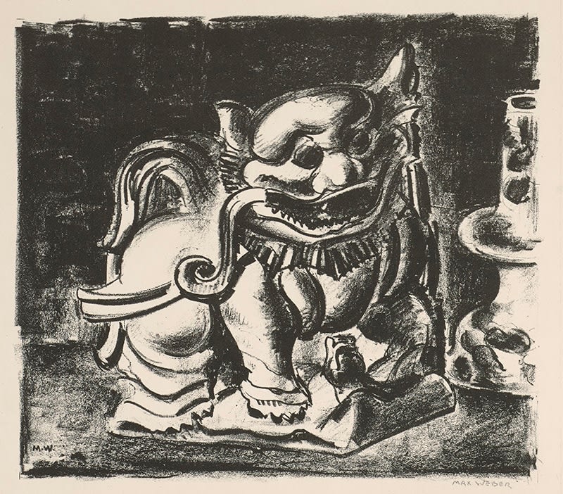 Max Weber, Chinese Lion, 1932