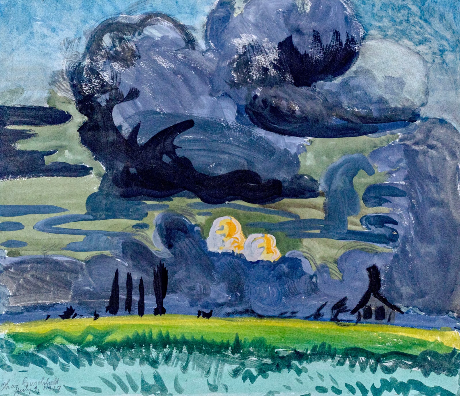 Charles Burchfield, The Pink Cloud, 1917
