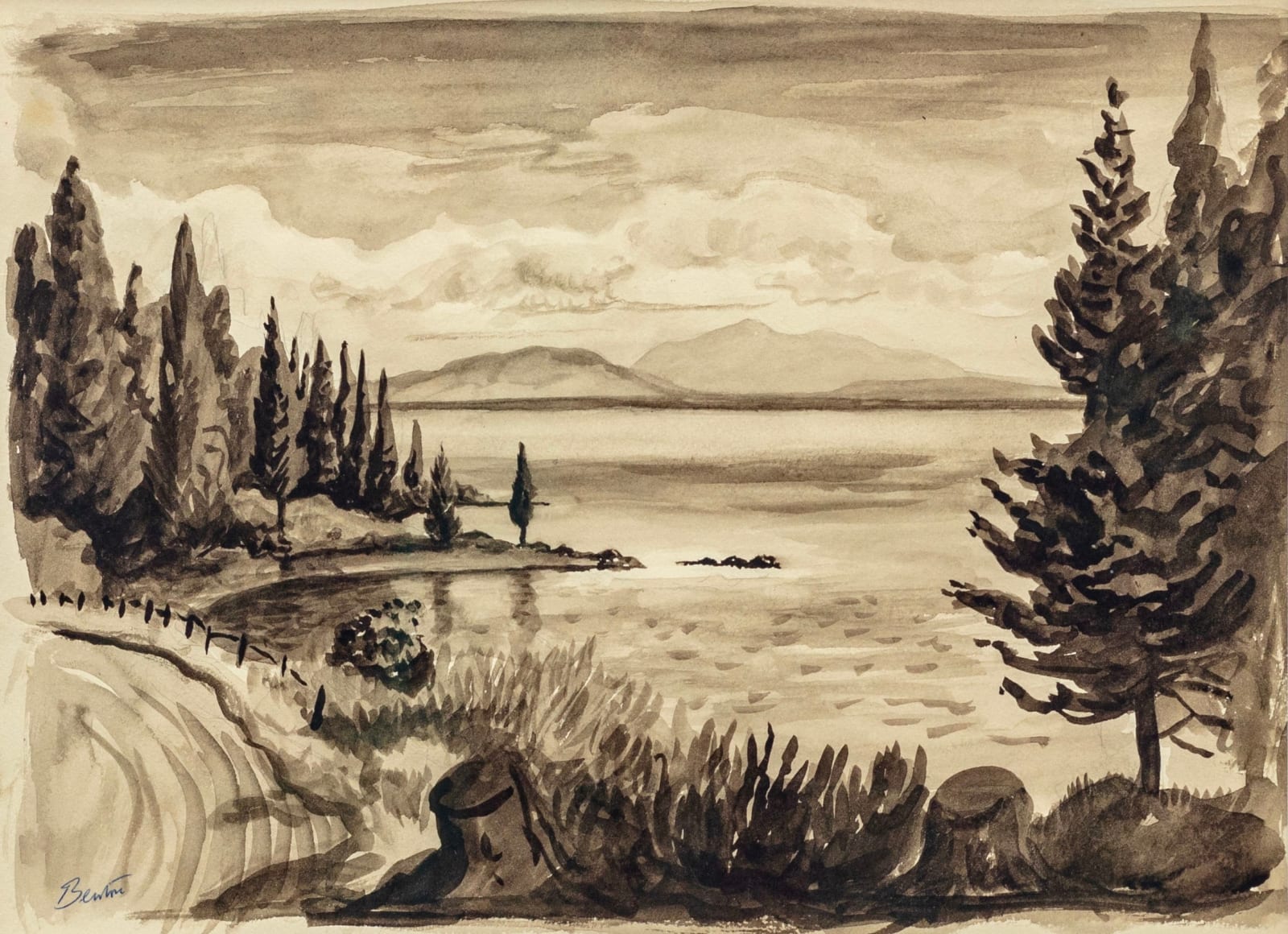 Thomas Hart Benton, Lake (Yellowstone Park)