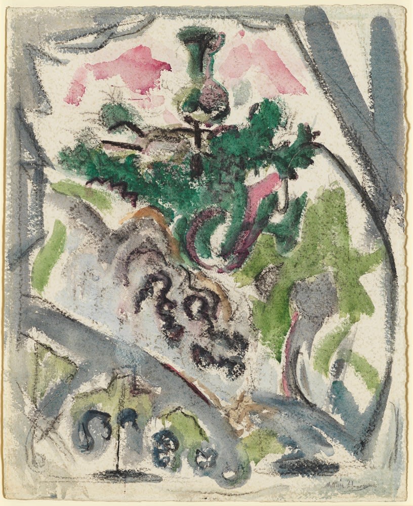 John Marin, Little Fir Tree, Deer Isle, 1921
