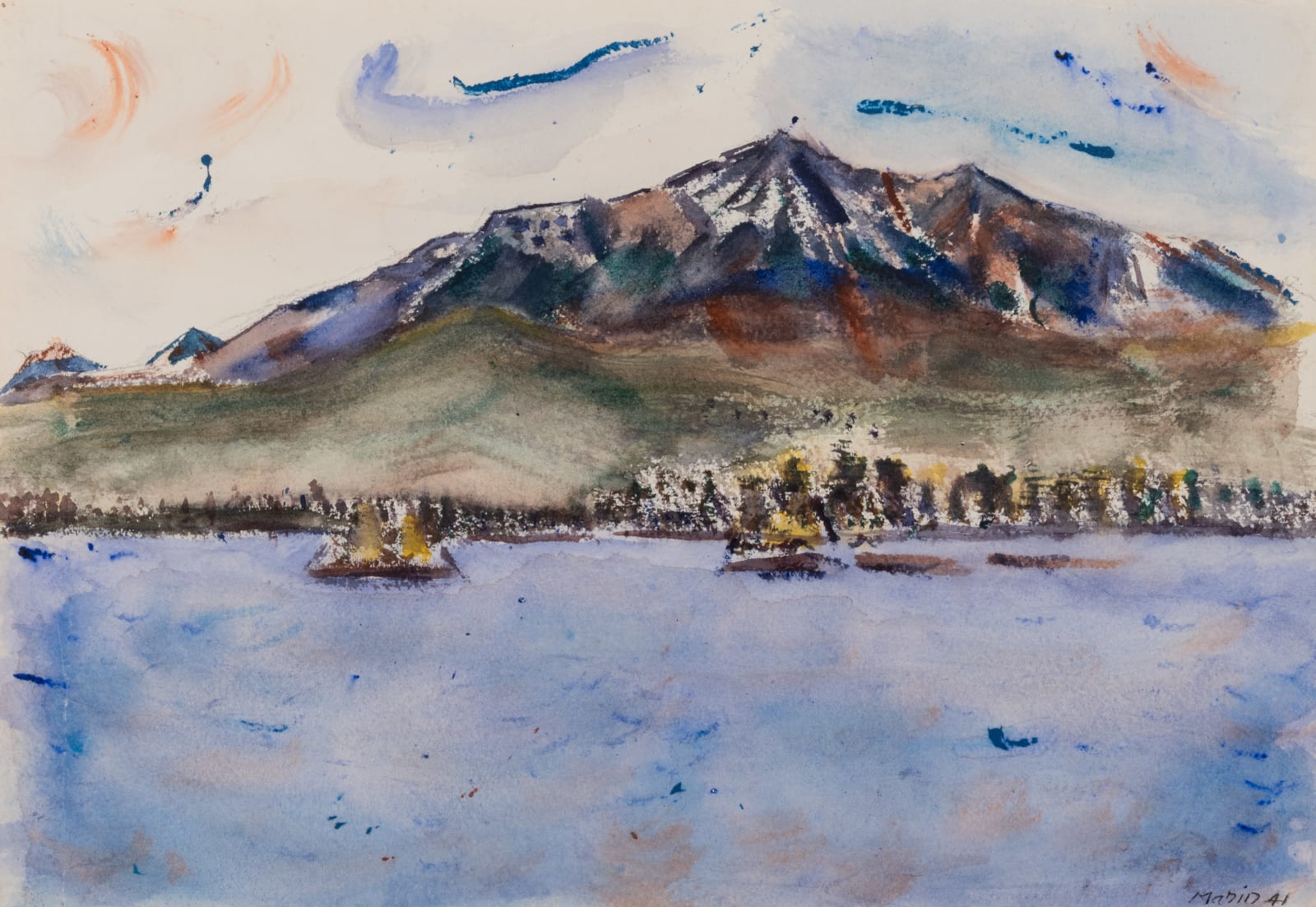 John Marin, Mount Katahdin II (Mount Katahdin from the Lake), 1941