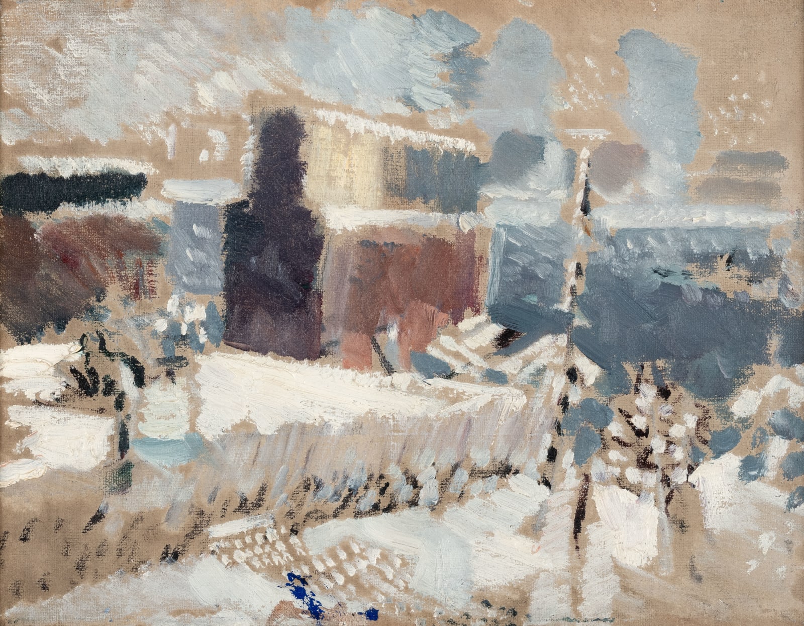 John Marin, Untitled (Grain Elevator), c. 1915