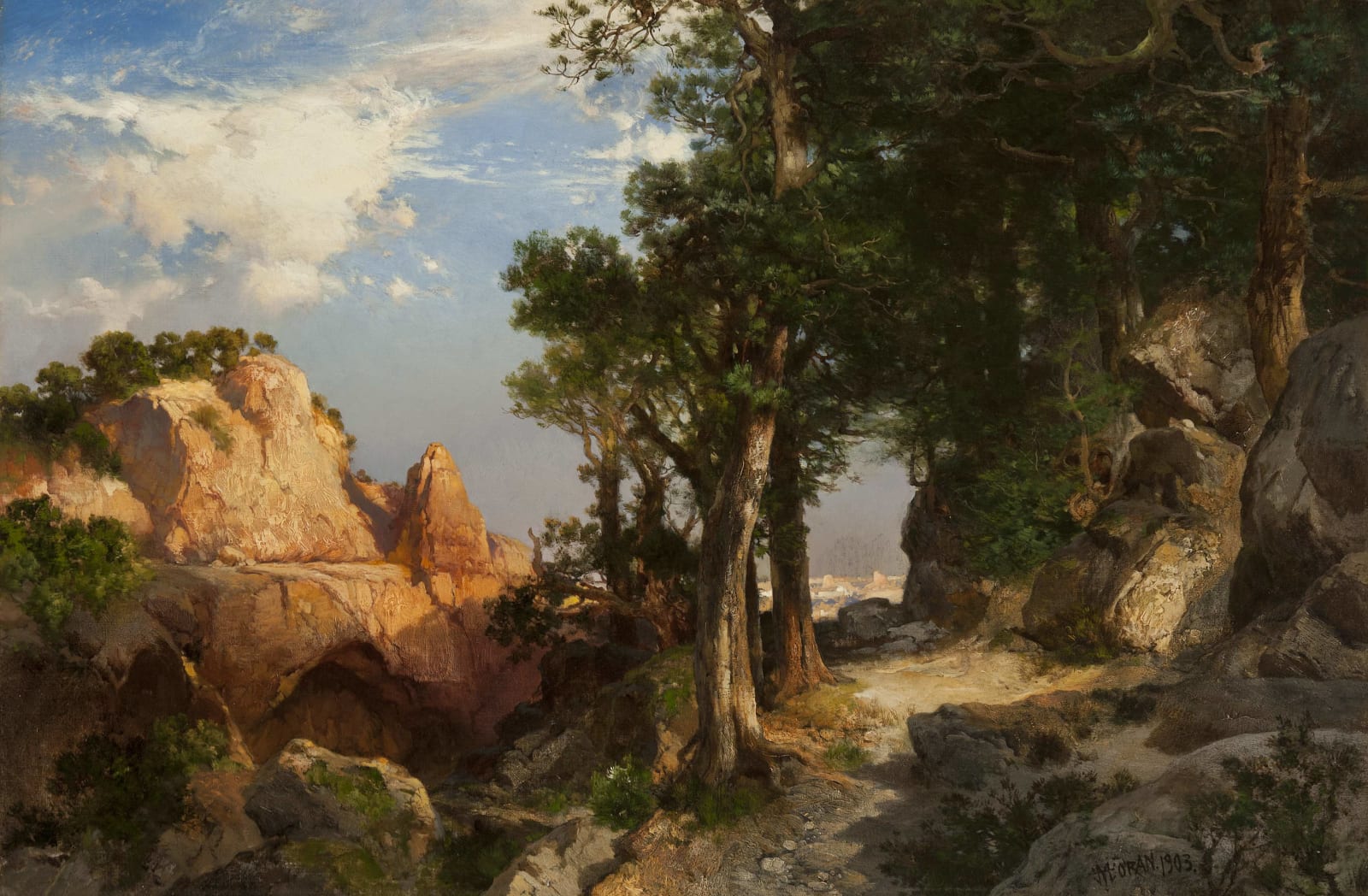 Thomas Moran, On the Berry Trail—Grand Canyon of Arizona, 1903