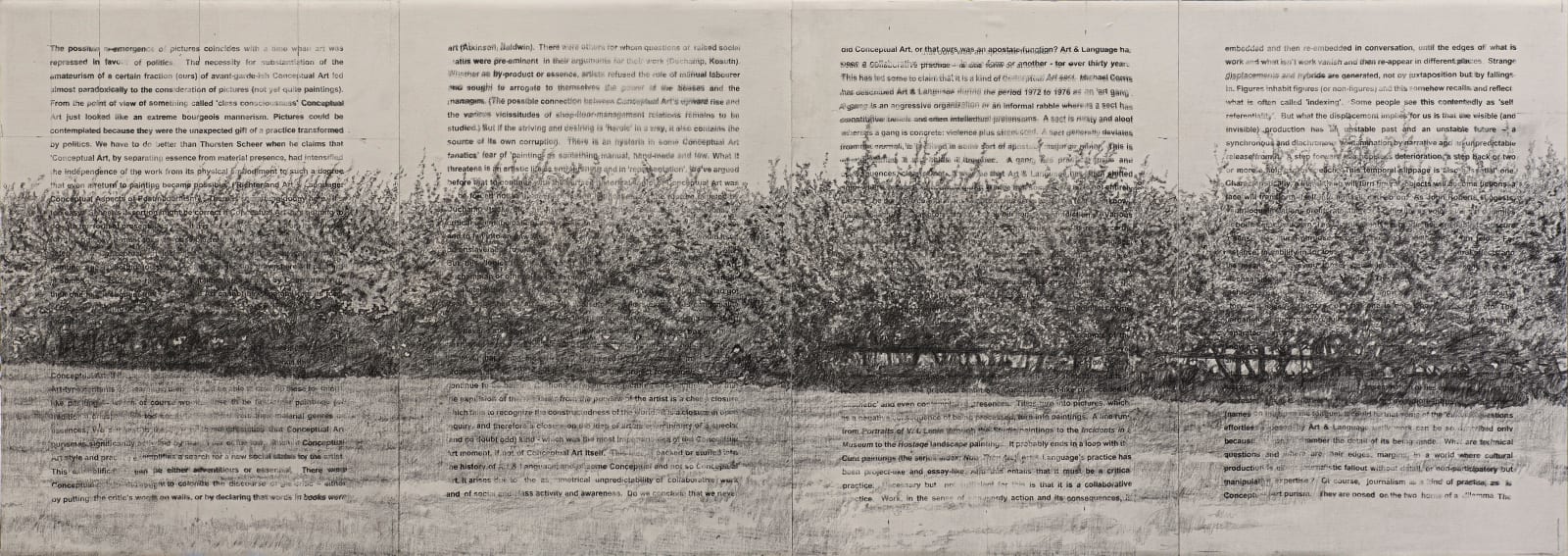 Art & Language, A Bad Place; Looking Outward from the East Side of the Studio, 2023