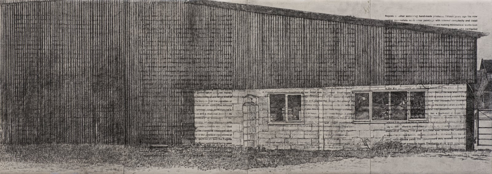 Art & Language, A Bad Place; The North Side of the Studio Exterior, 2023