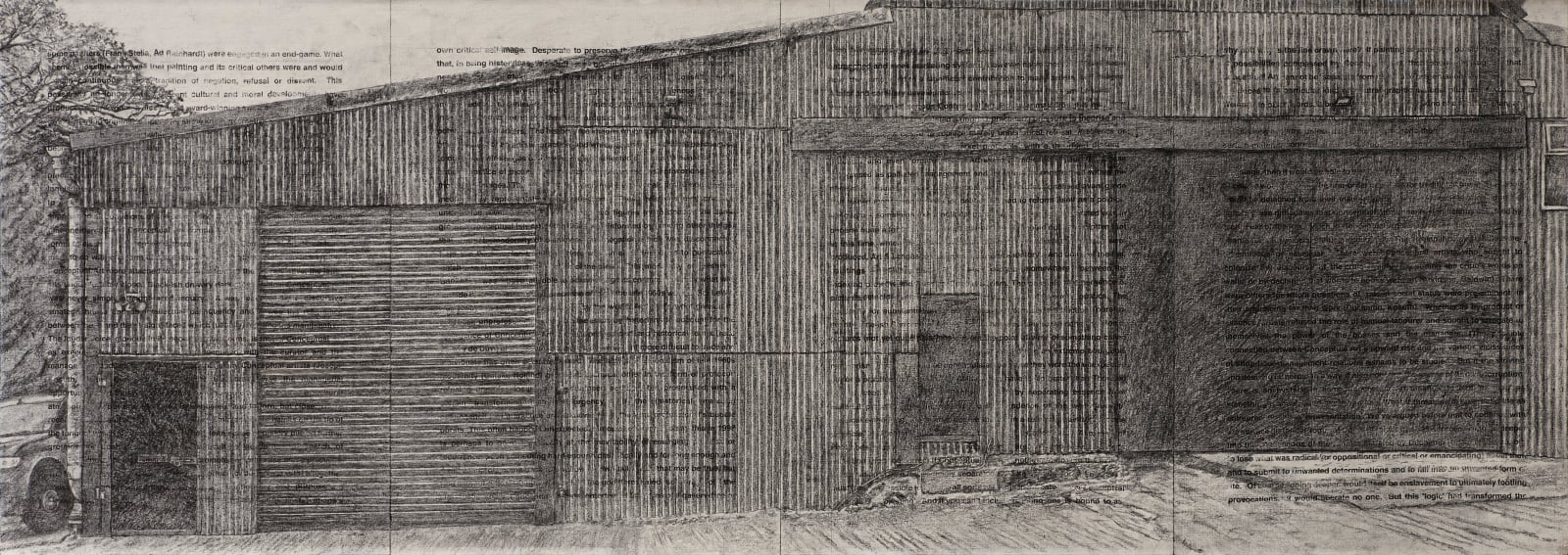 Art & Language, A Bad Place; The South Side of the Studio Exterior, 2023