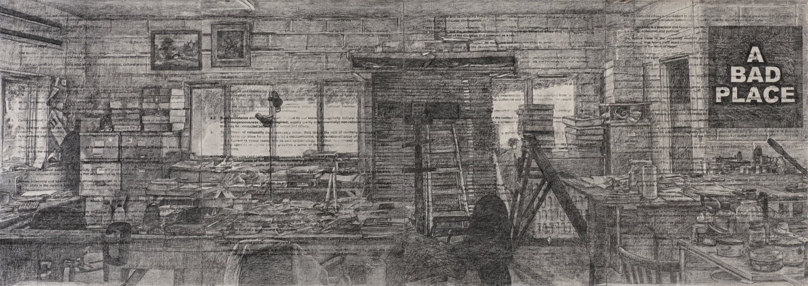 Art & Language, A Bad Place; The North Side of the Studio Interior, 2022