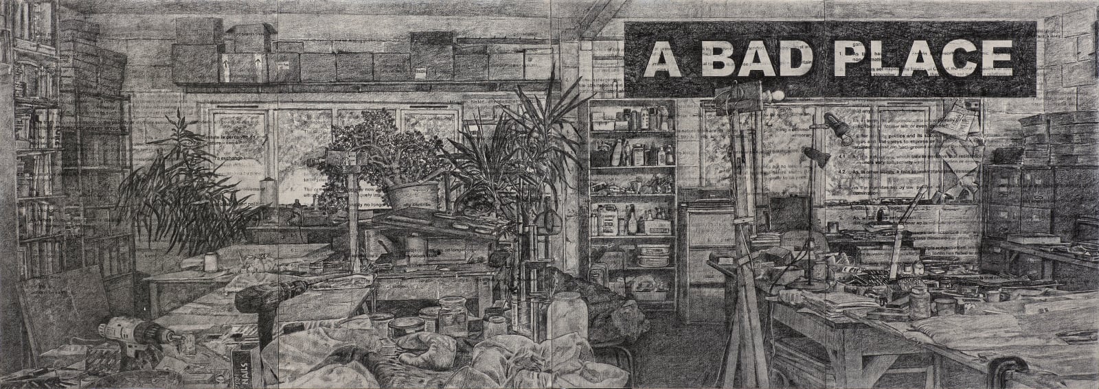 Art & Language, A Bad Place; The West Side of the Studio Interior, 2022