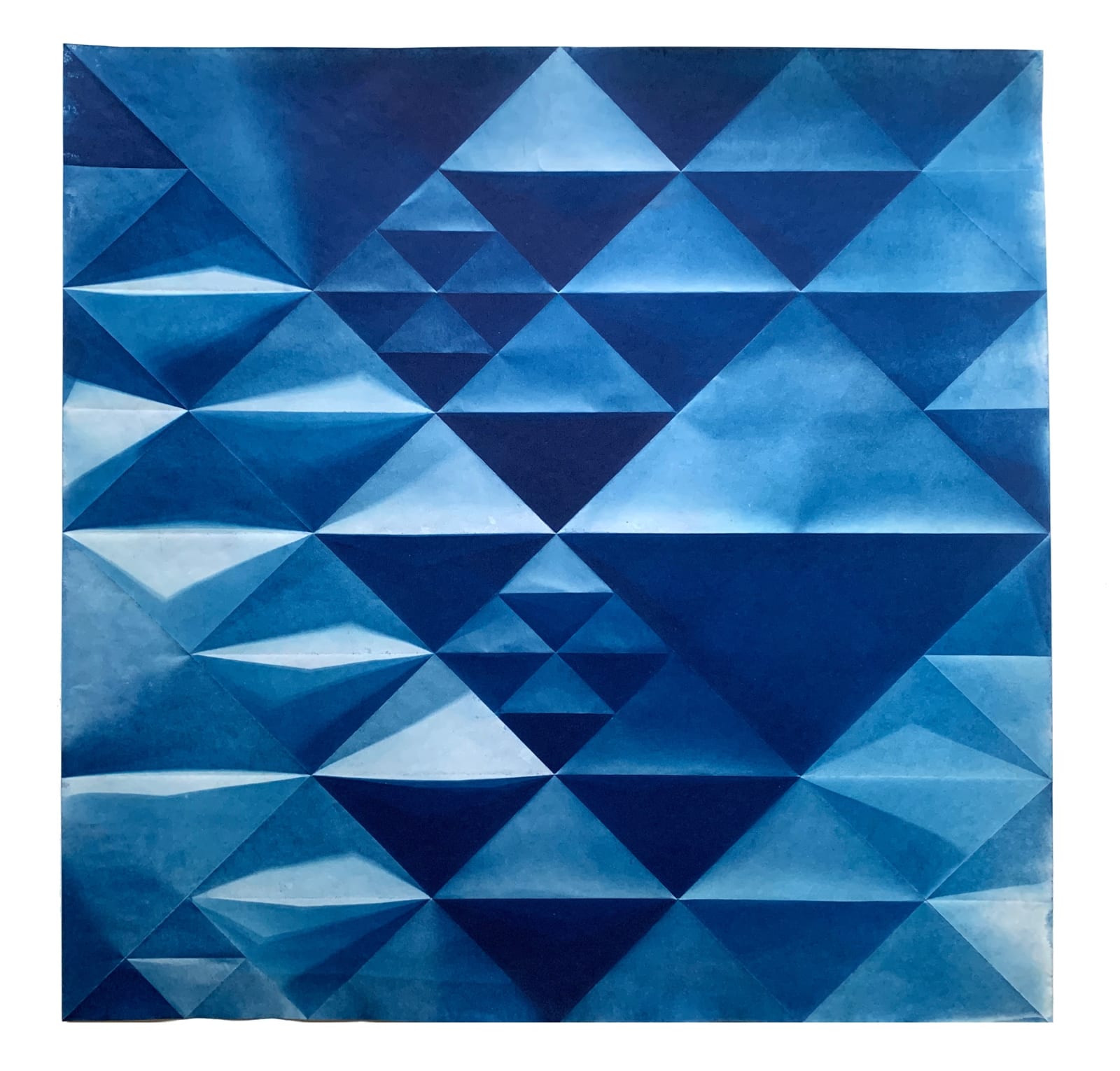 Fritz Horstman, Folded Cyanotype 209, 2023
