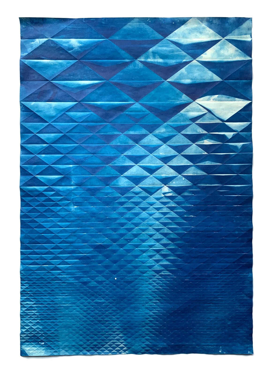 Fritz Horstman, Folded Cyanotype 140, 2021